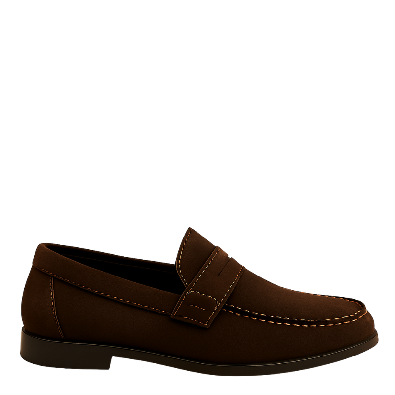 Italian Suede Penny Loafer for Mens