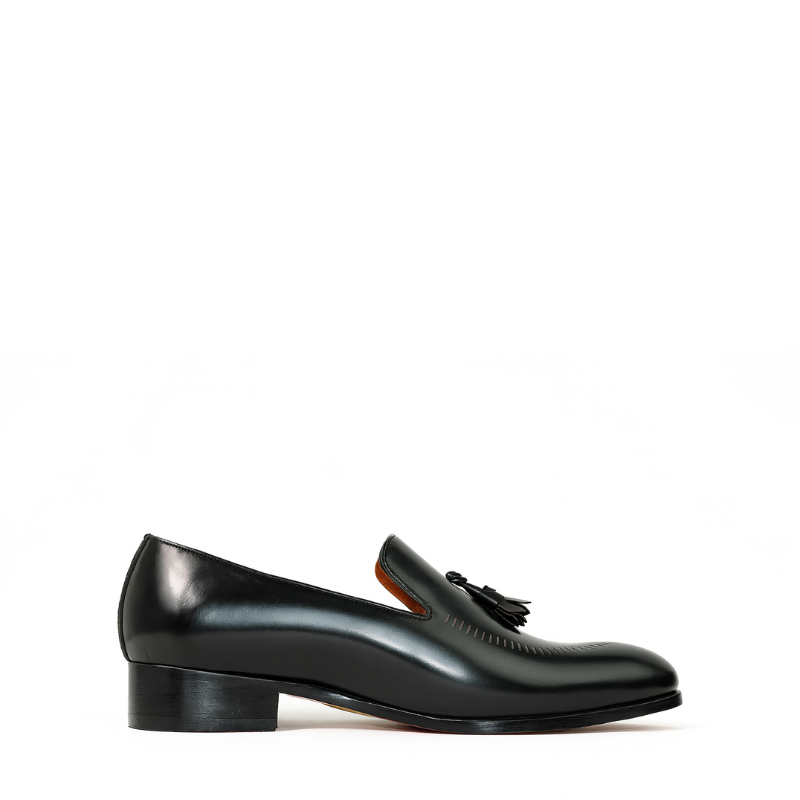 Luxury Leather Wingtip Tassel Loafer for Mens