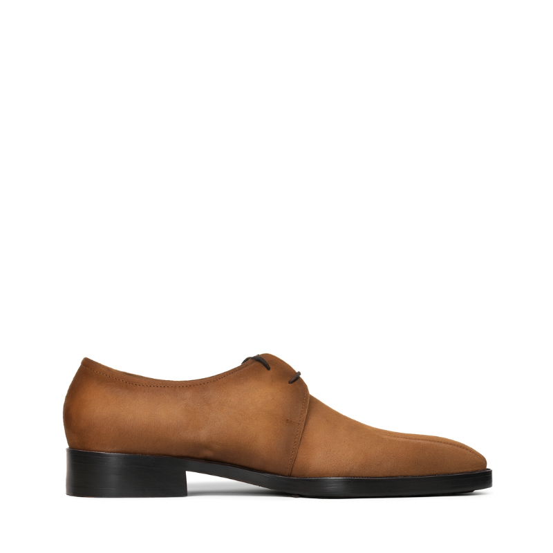 Mens Suede Leather Lace Up Derby Shoe