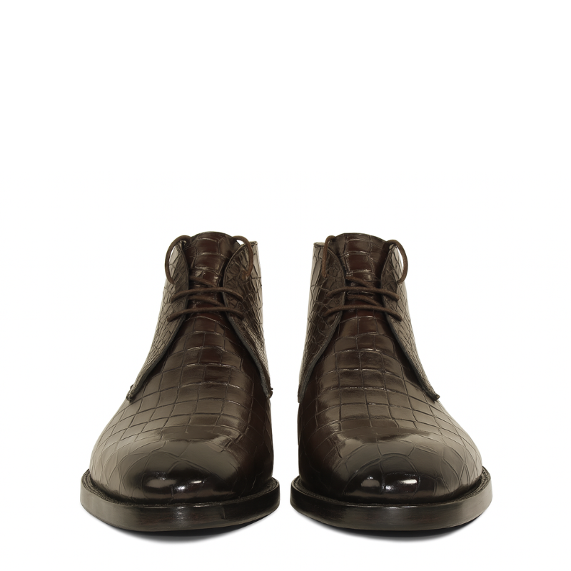 Croco Leather Chukka Boot for Men