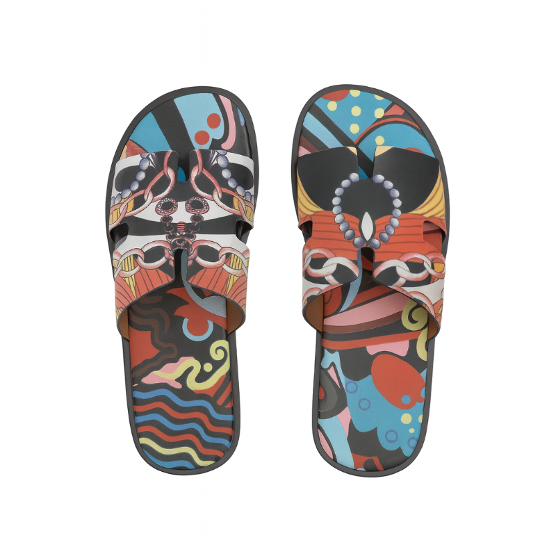 Italian Printed Slipper – Mirage Bloom Edition