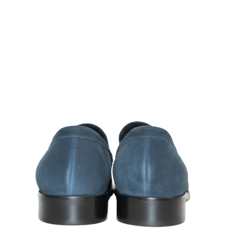 Men Classic Blue Suede Penny Loafer