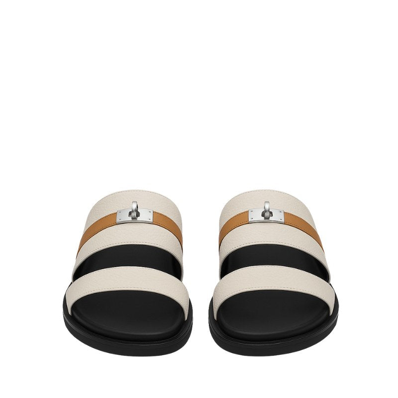 Classic Leather Multi Strap Comfort Slipper