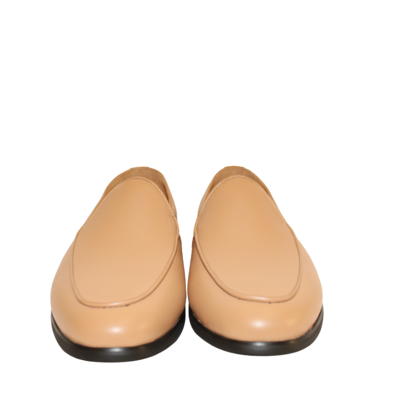 Luxury Leather Light Slip On Ivory Design Loafers