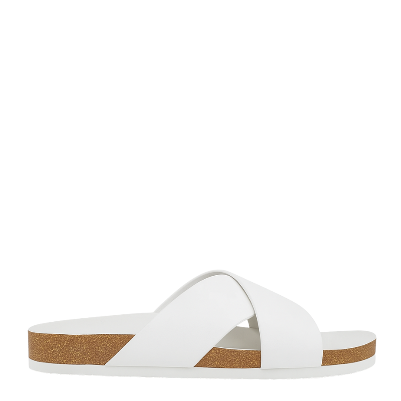 Men s Cross Strap Suede Comfort Slipper