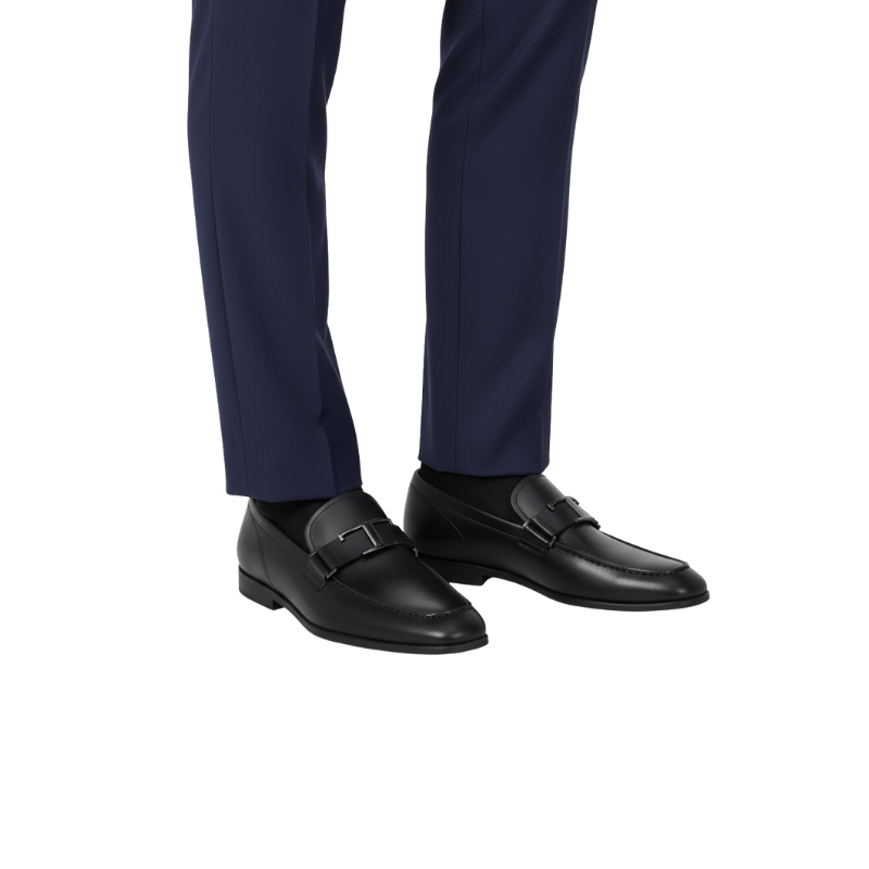 Imperial Noir Horsebit Leather Loafers