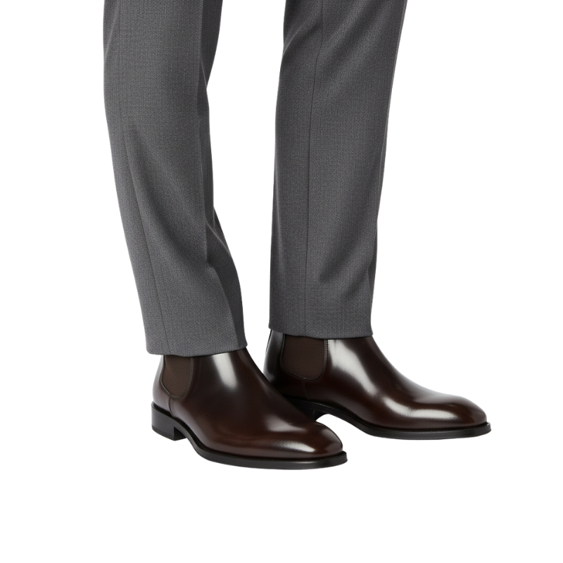 Premium Sharpen Gloss Chelsea Boots
