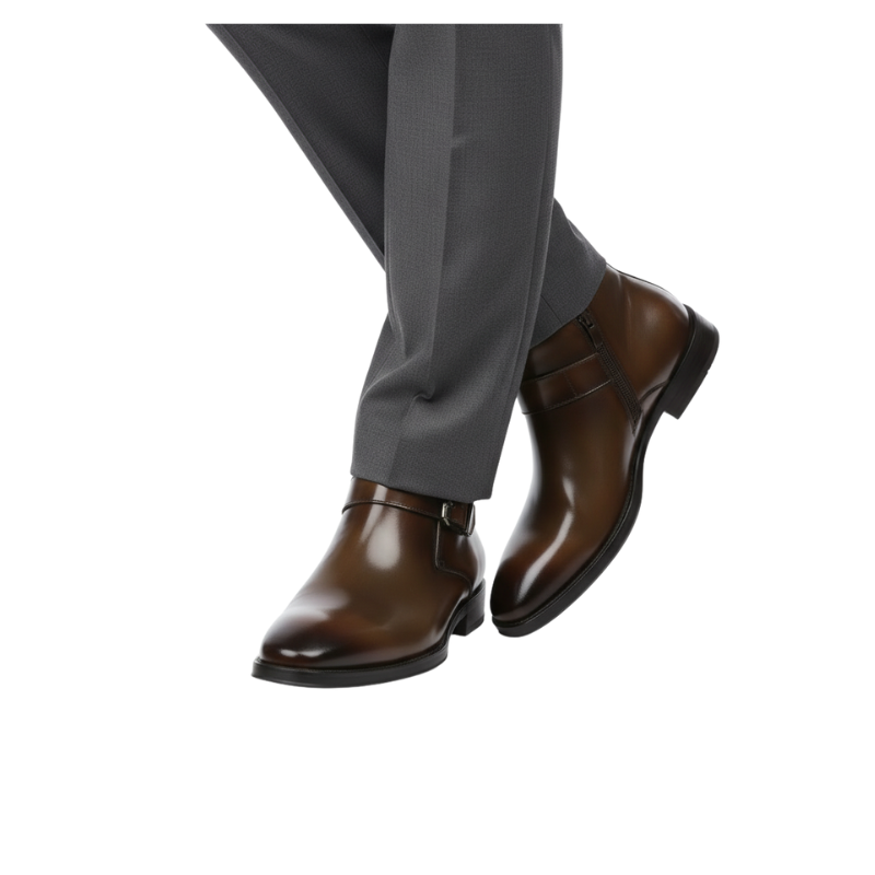 Classic Monk Strap Ankle Boots