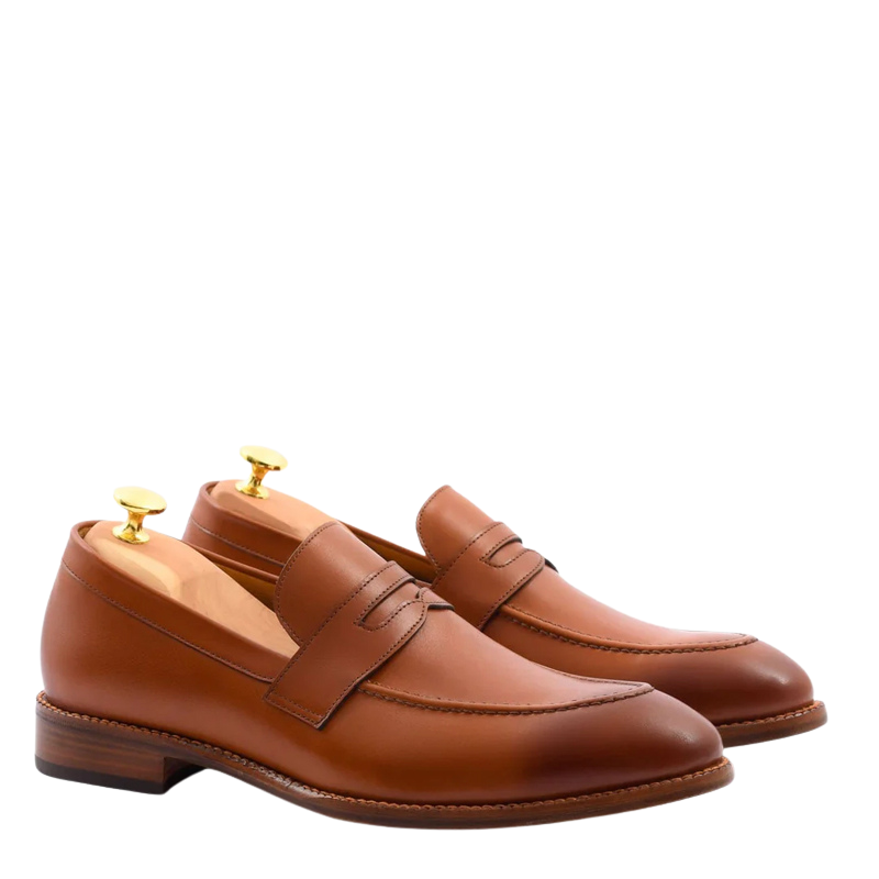 Men s Slip On Shoe with Stacked Heel