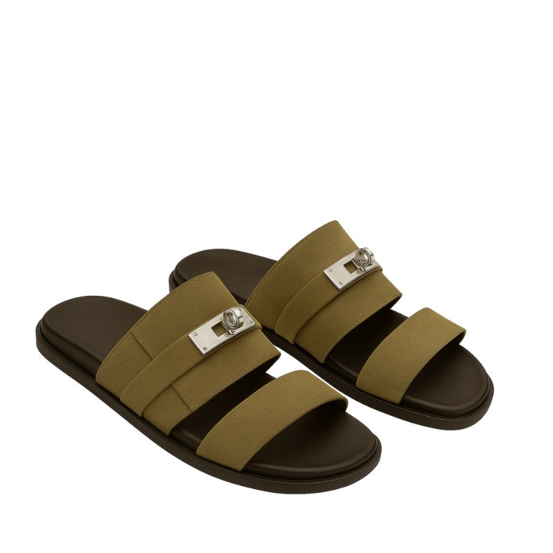 Multi-Strap Suede Comfortable Slipper