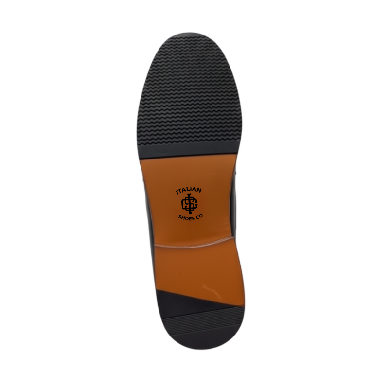 Pebbled Horsebit Leather Loafers