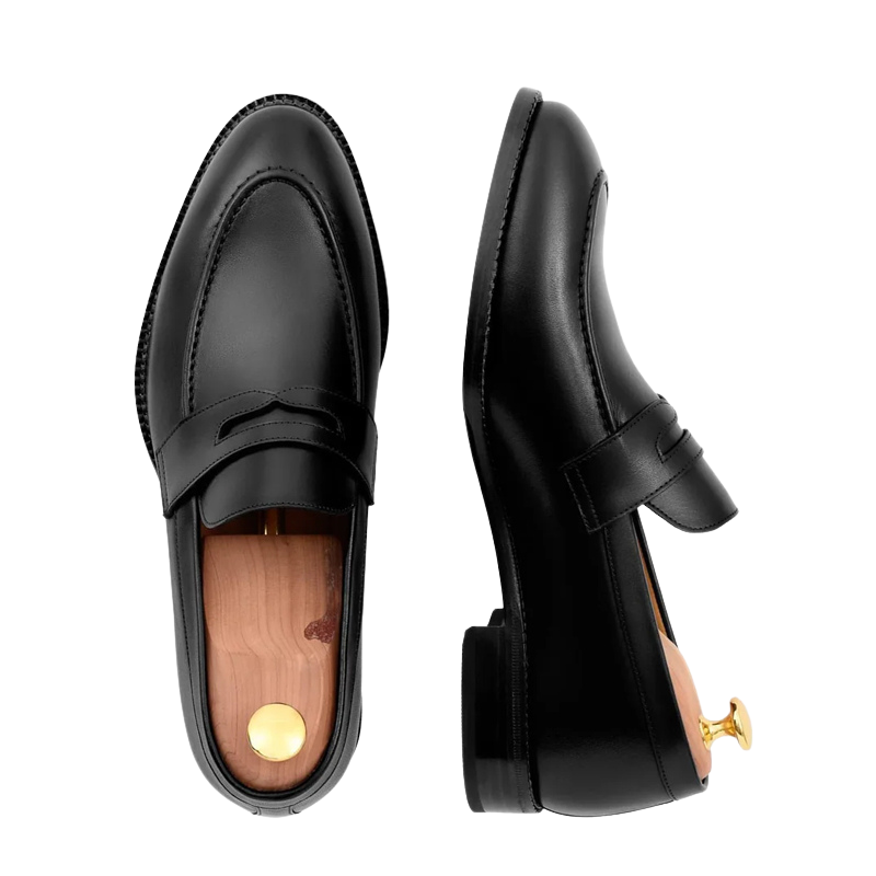 Men s Slip On Shoe with Stacked Heel