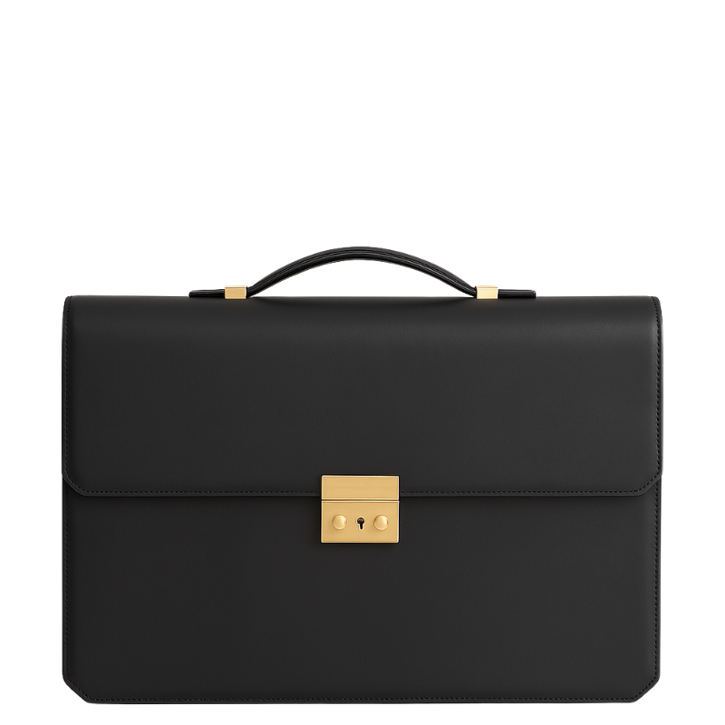 Men's Double Compartment Classy Brown Briefcase