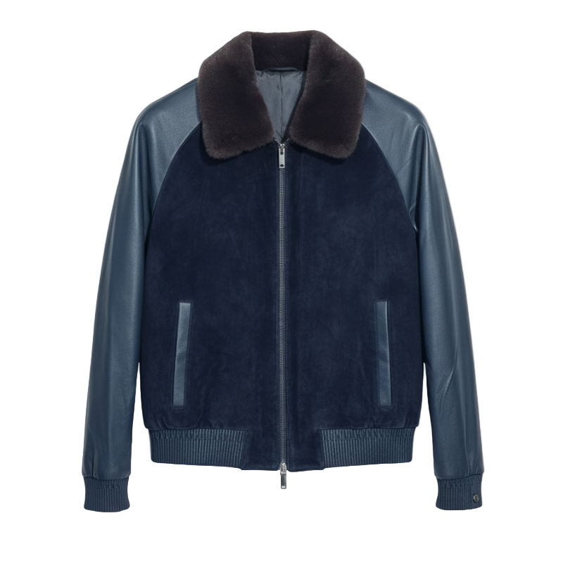 Italian Aviator Suede Leather Jacket
