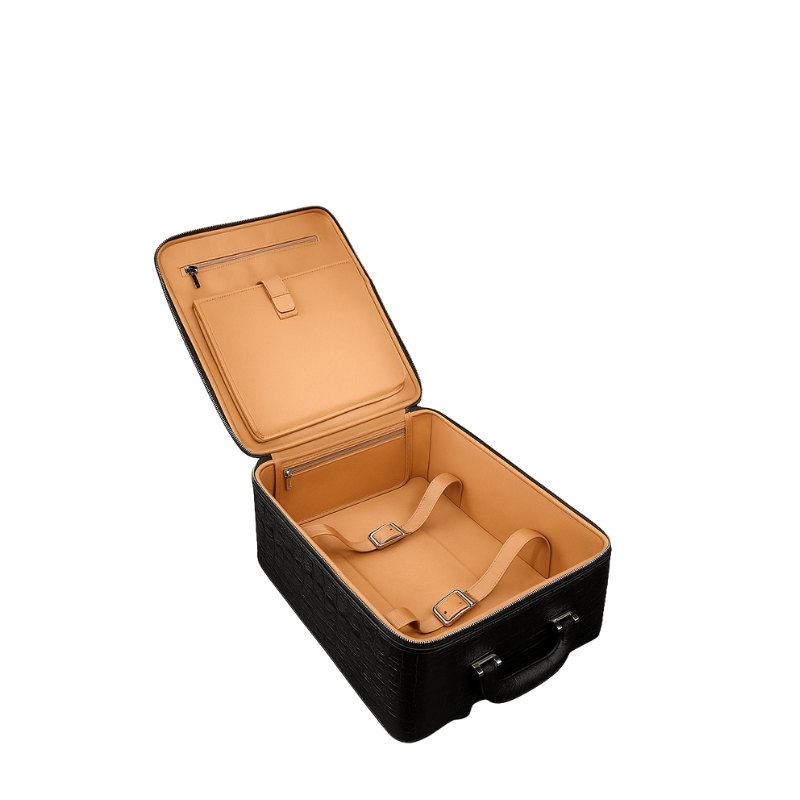 Premium Crocodile and Alligator Leather Trolley Travel Bag