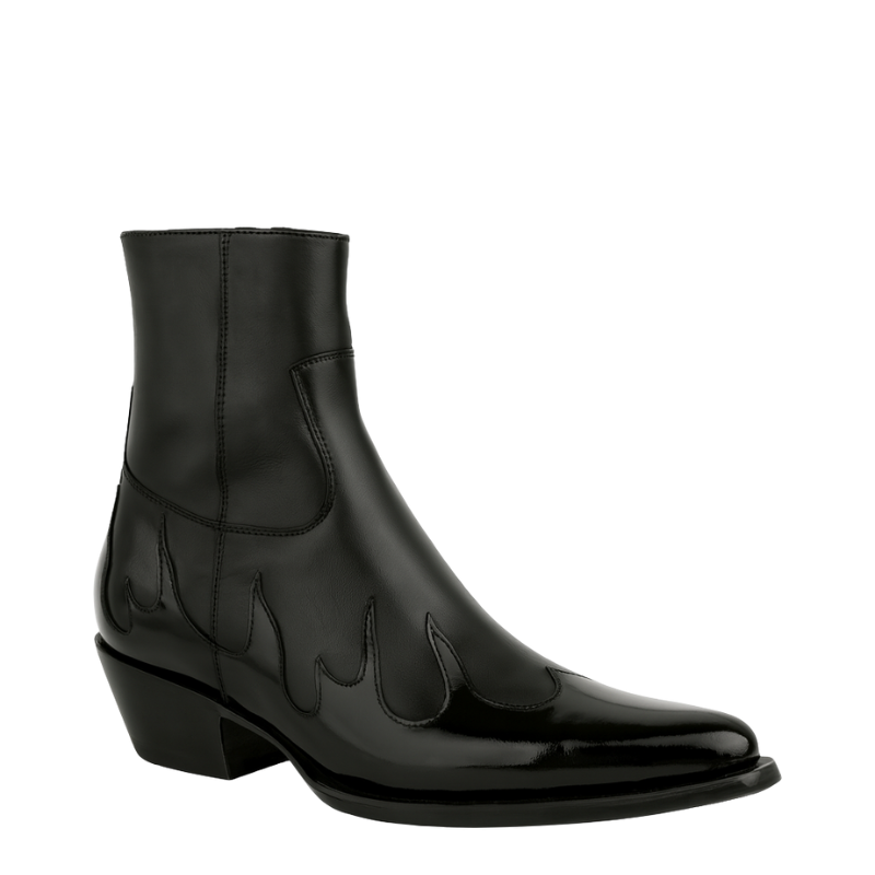 Mens Leather Flamecrest Pointed Ankle Boots