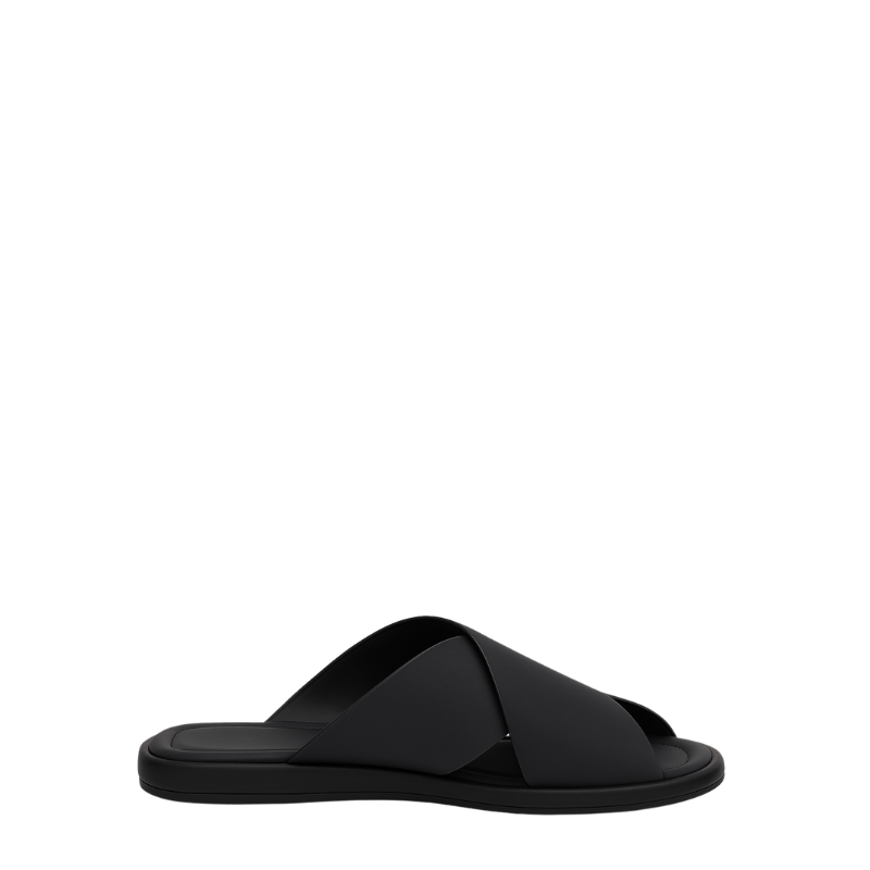 Mens Crisscross Double Strap Slider