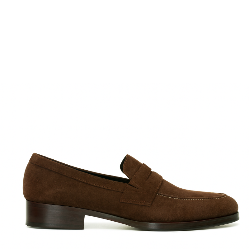 Men s Suede Slip On Penny Loafer