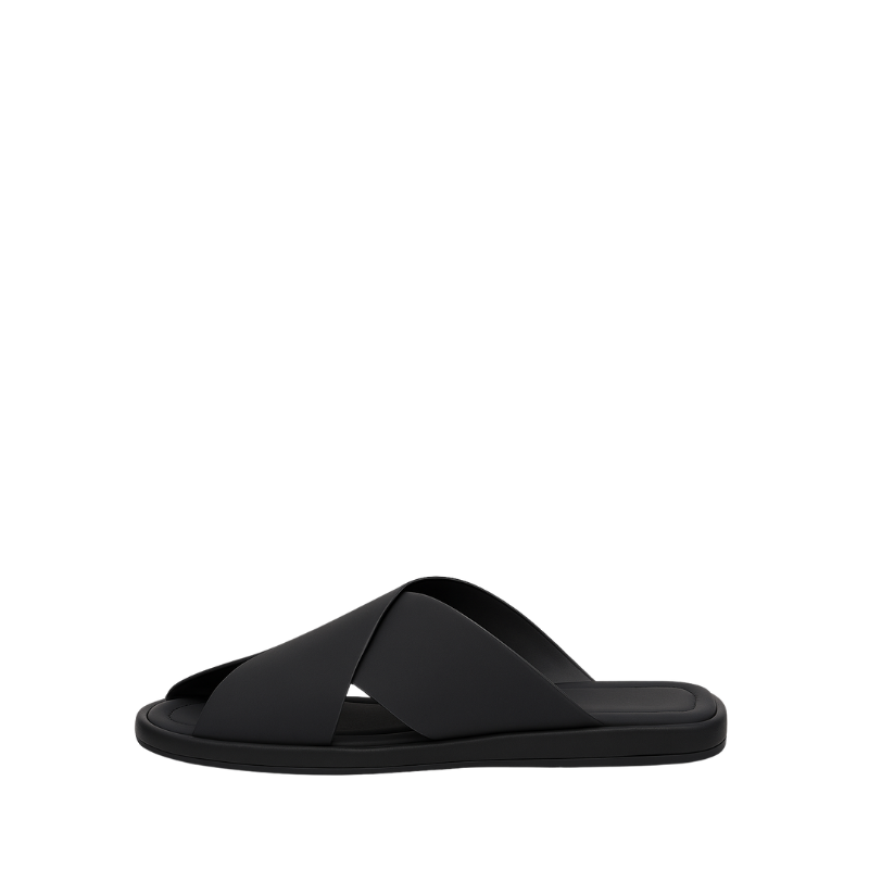 Mens Crisscross Double Strap Slider