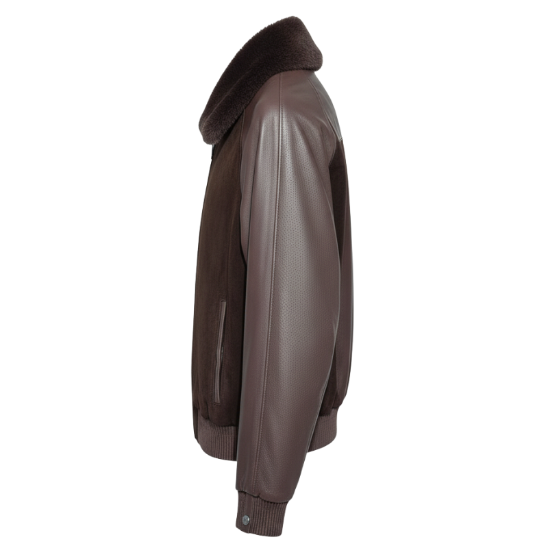 Italian Aviator Suede Leather Jacket