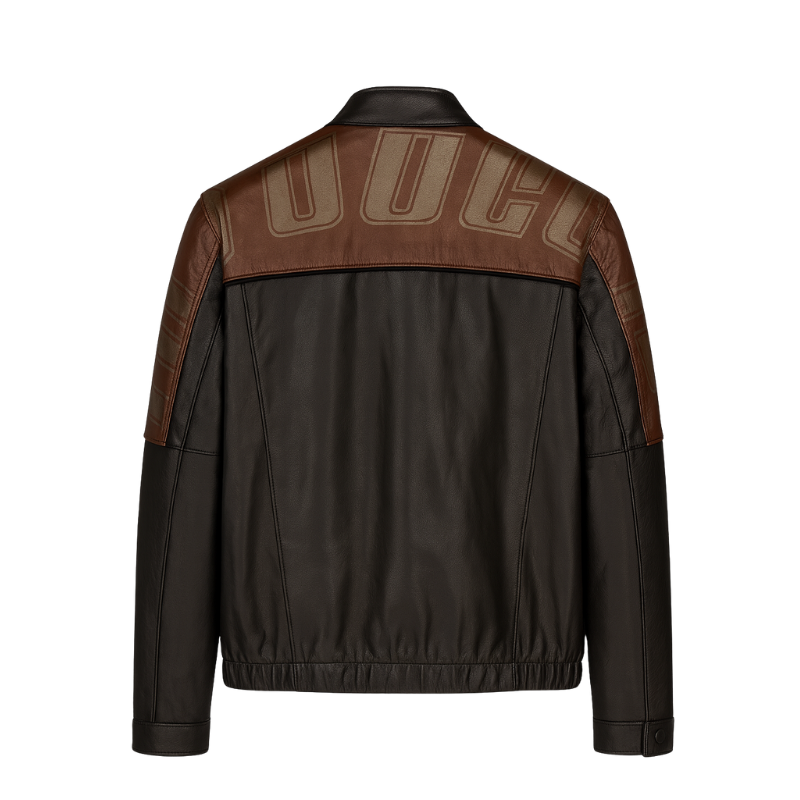 Classic Bold Dual tone Zip front Casual Biker Jacket