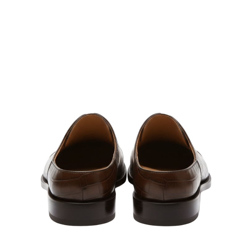 Monarch Croc Embossed Oxford Mules