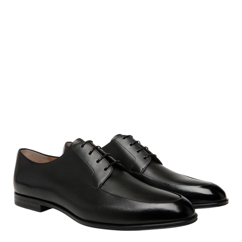 Men s Black Formal Lace Up Derby Shoe
