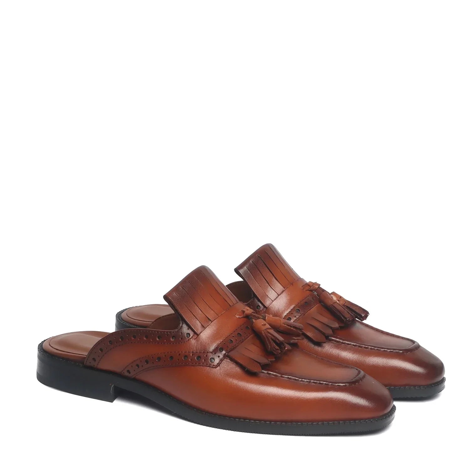 Tassel Leather Mules