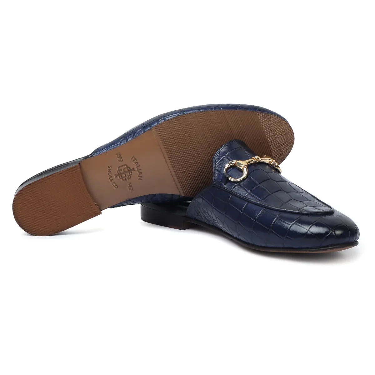 DEEP CUT LEATHER MULES