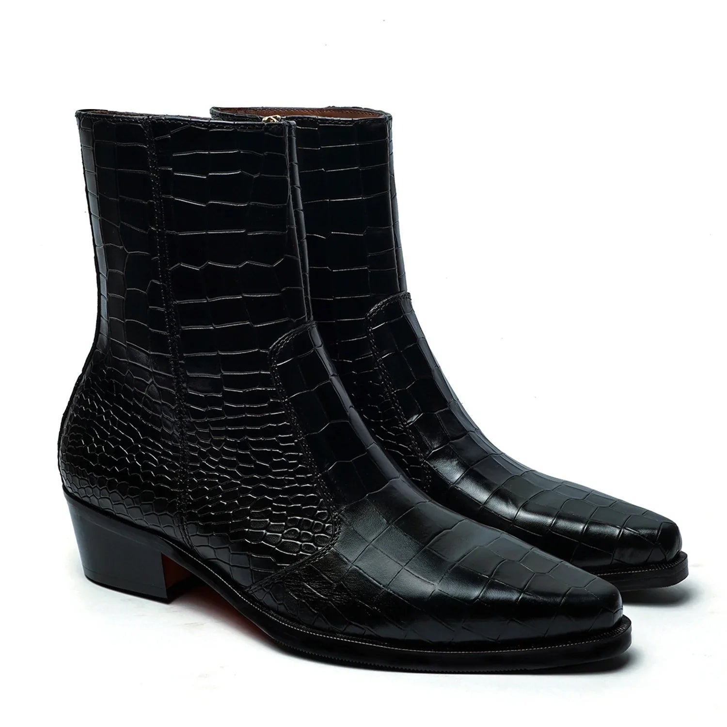 CROCO TEXTURED COW BOY BOOT