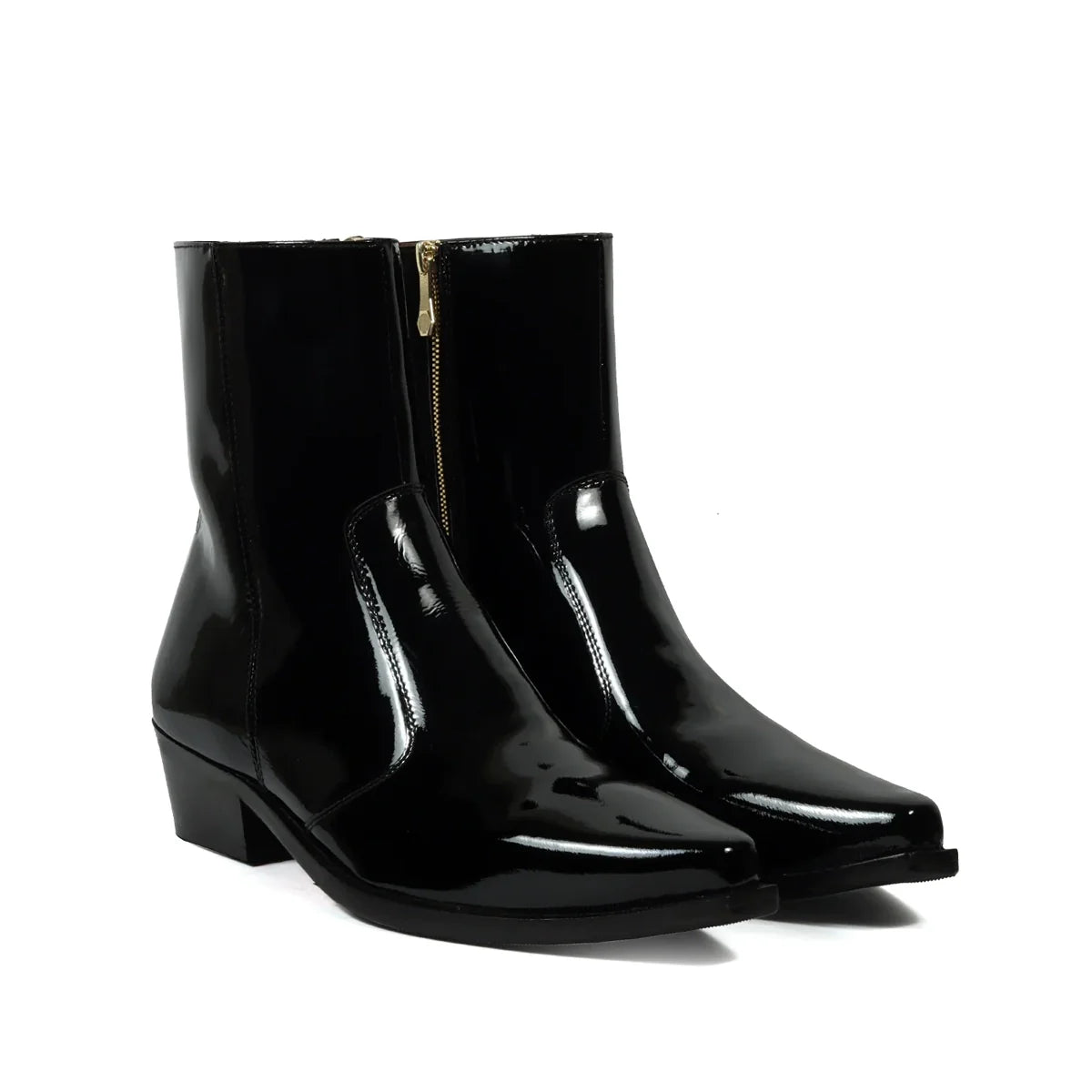 Black Patent Leather Cowboy Boots