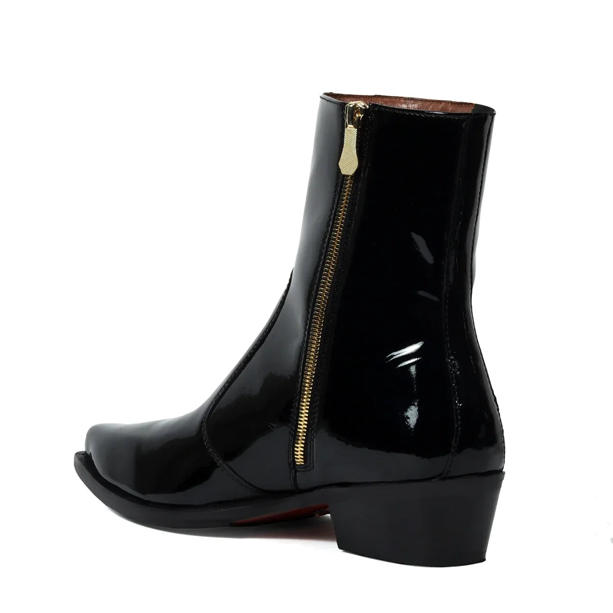Black Patent Leather Cowboy Boots