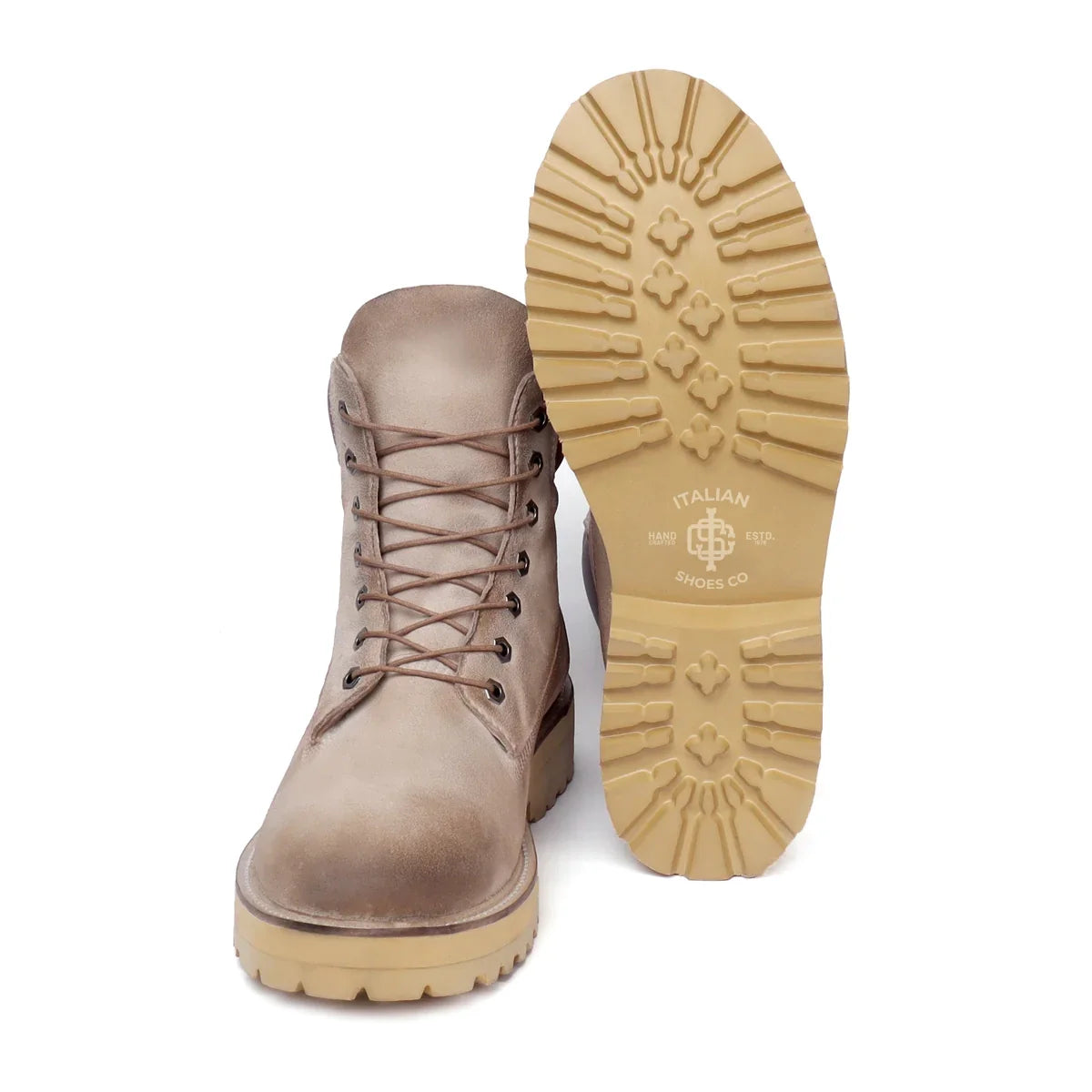 LACE-UP BIKER BOOT