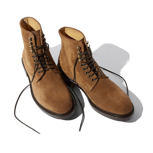 Derby High Ankle Suede Leather Boots
