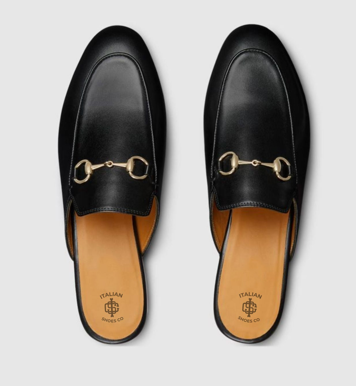 Luxury Leather Women Mule with Golden Horse-Bit Buckle