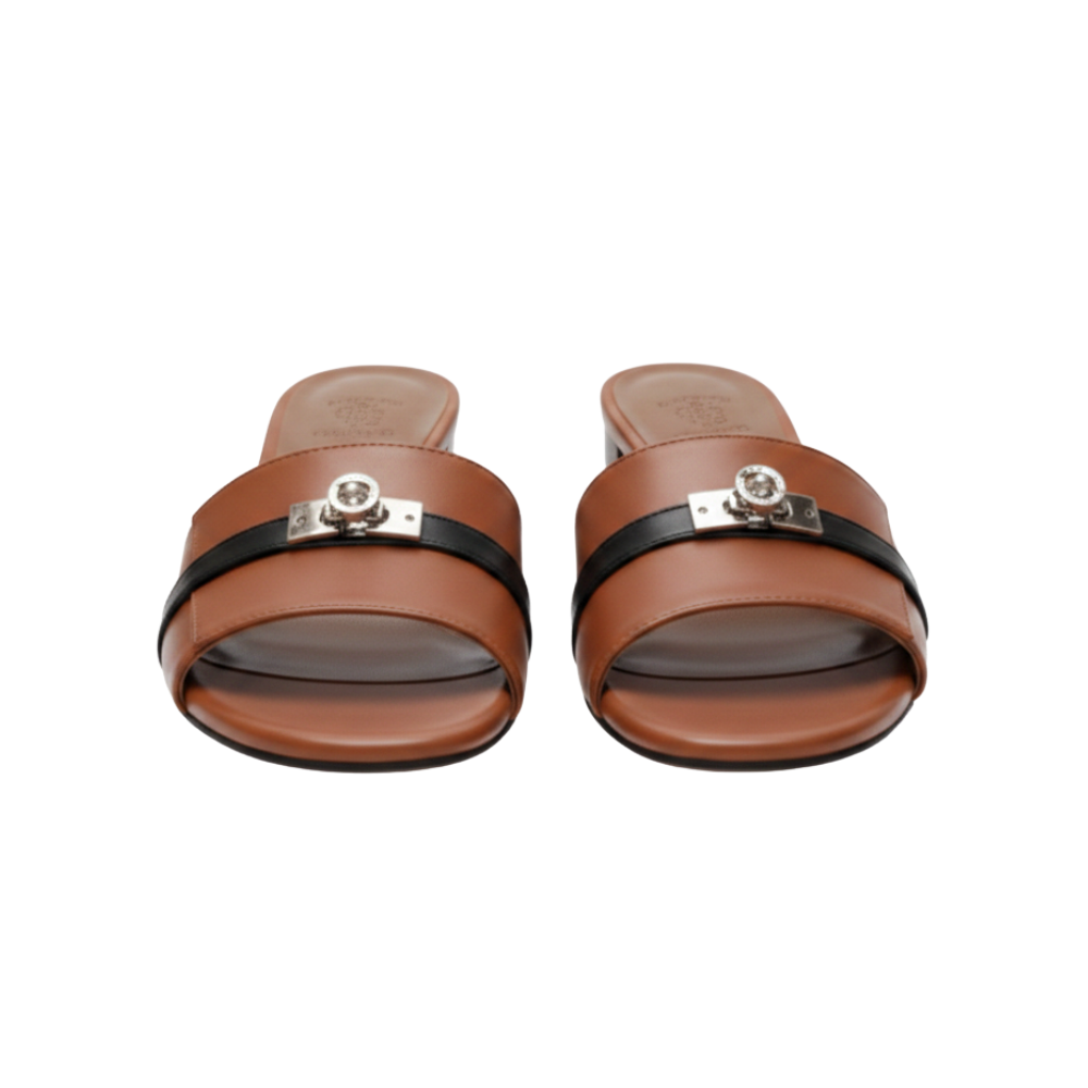 Women's Leather Luxury Comfort Blocks Sandals