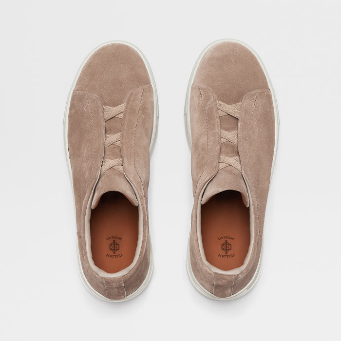 Handmade Suede Triple Stitch Sneaker