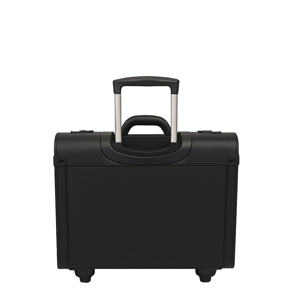 Premium Edition Italian Four Wheel Leather Trolley Bag