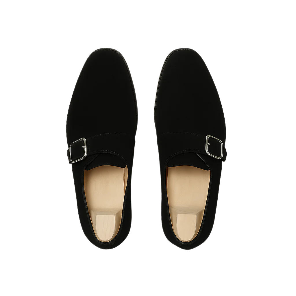 Men s Handcrafted Suede Single Strap Monk Shoe