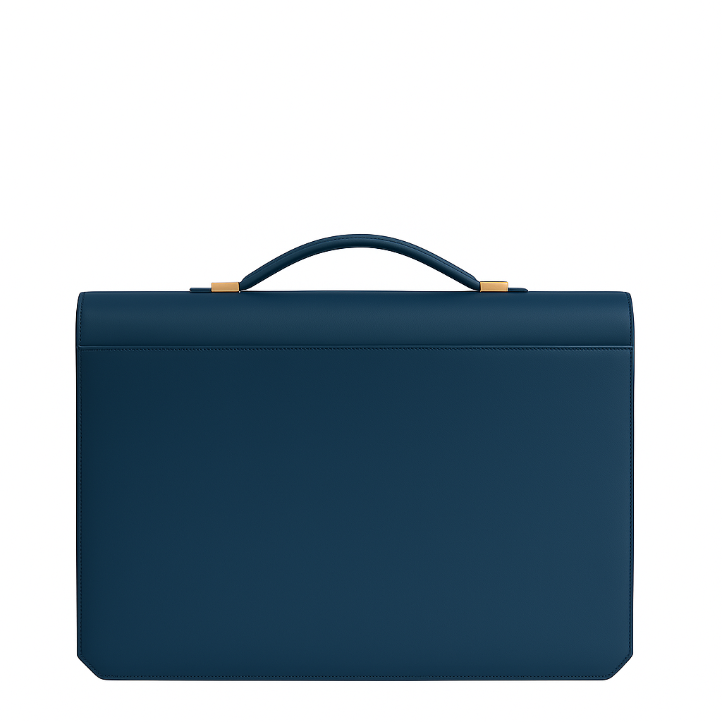 Men's Double Compartment Classy Blue Briefcase