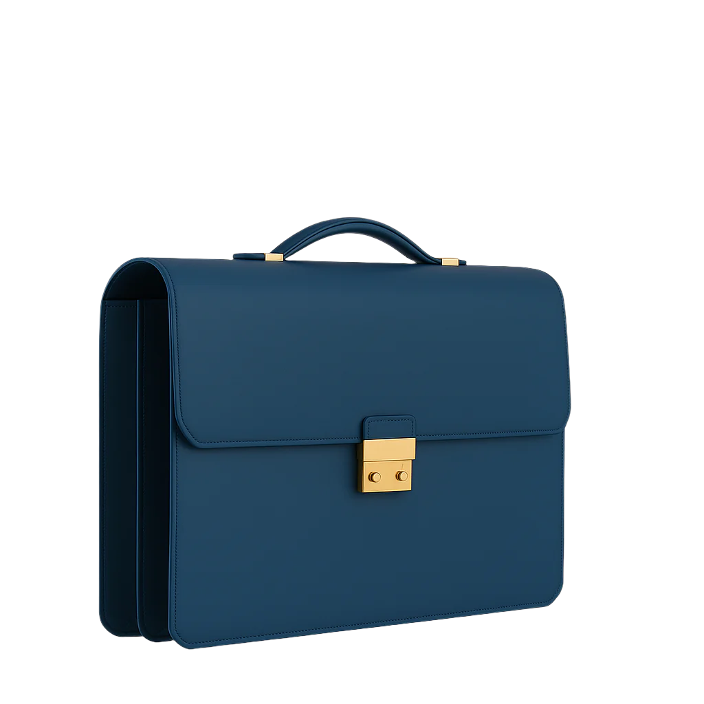 Men's Double Compartment Classy Blue Briefcase