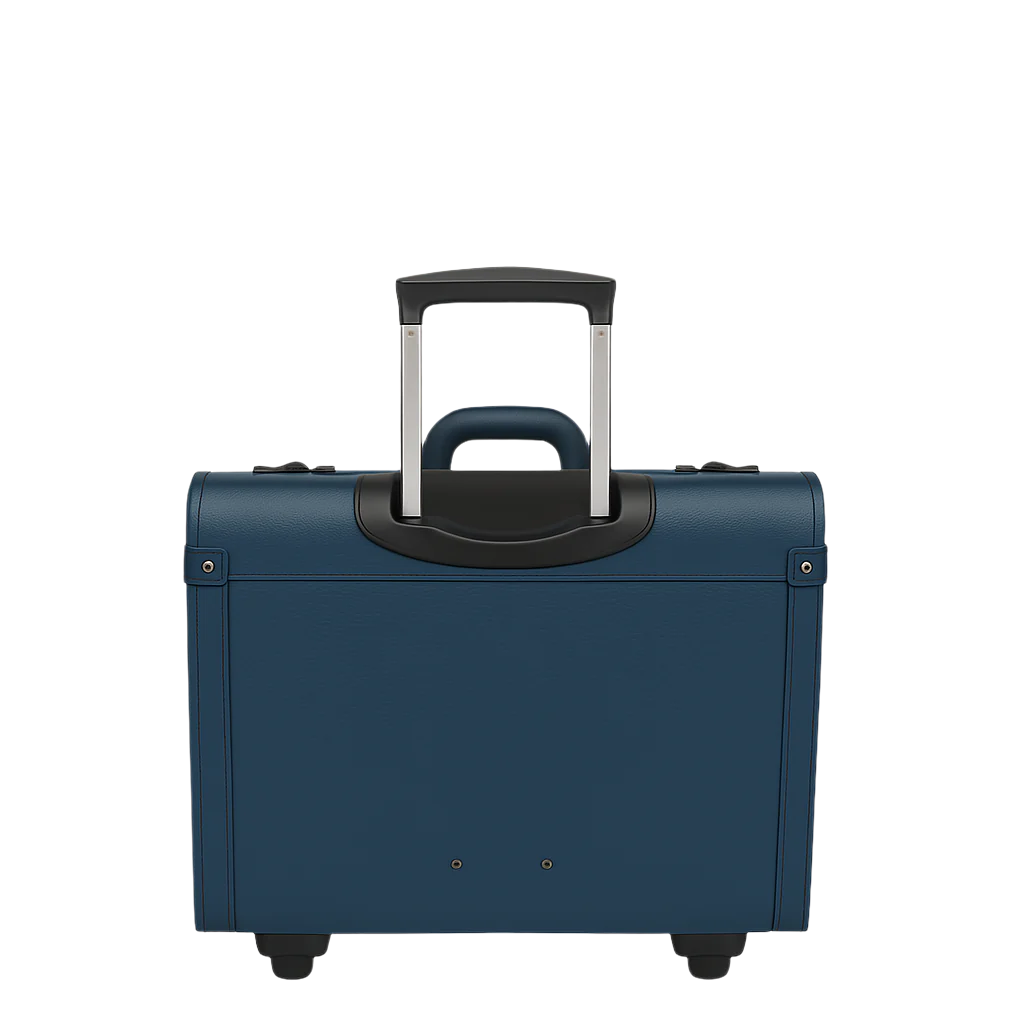 Premium Edition Italian Four Wheel Leather Trolley Bag