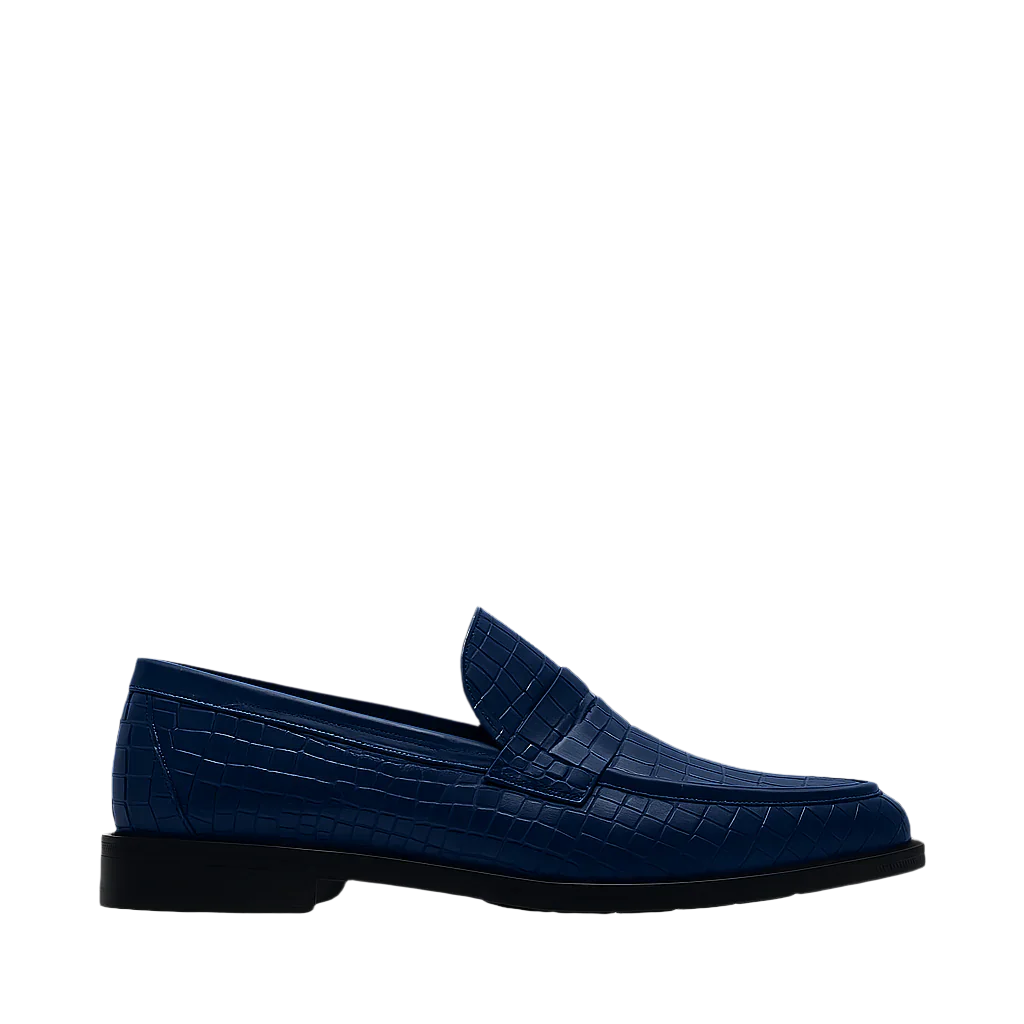 Croco Leather Printed Loafer