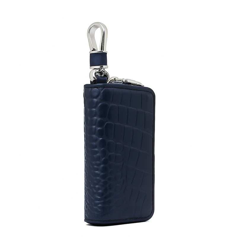 Croco Mini Zipper Key Case Wallet