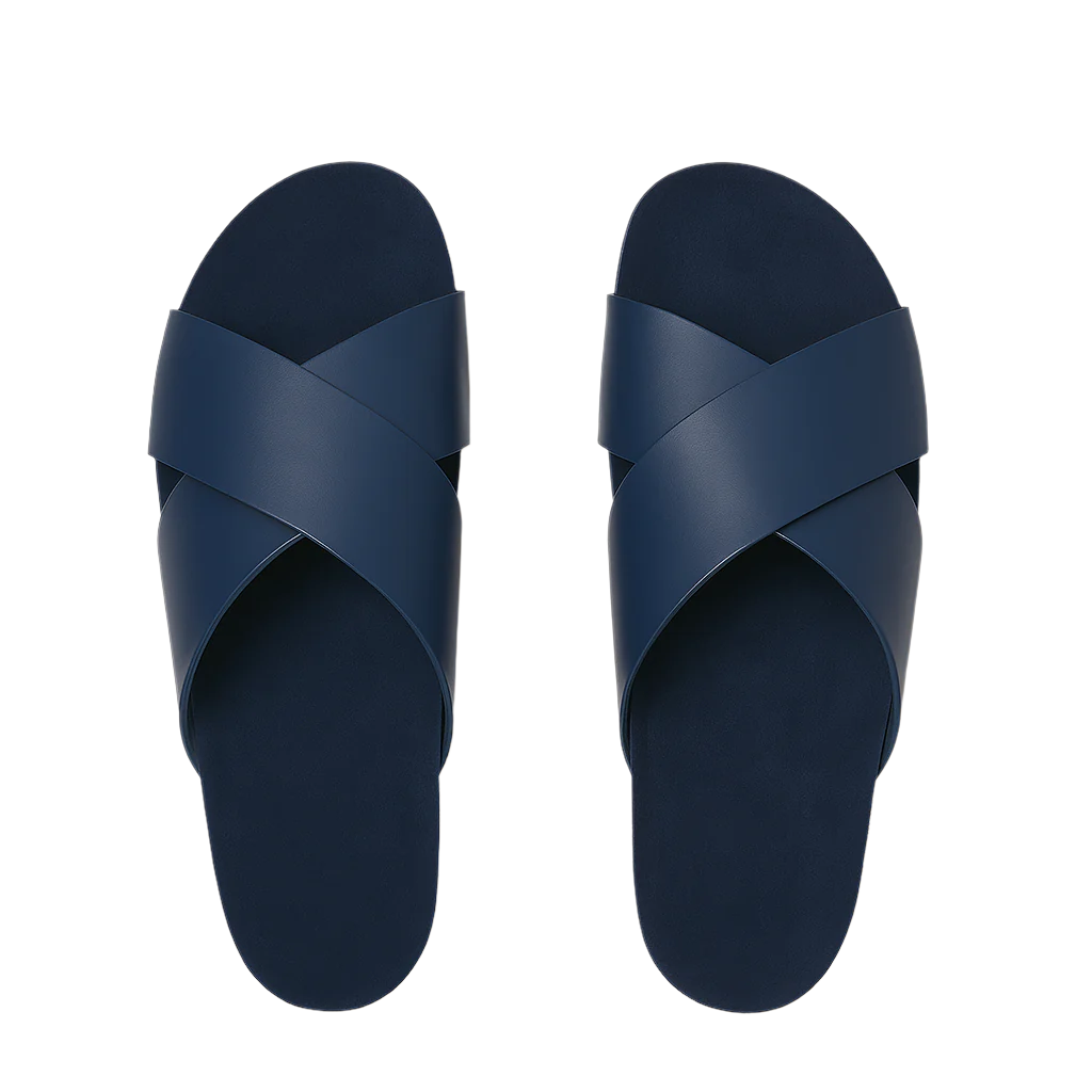 Pure Elegance Black Leather Slipper