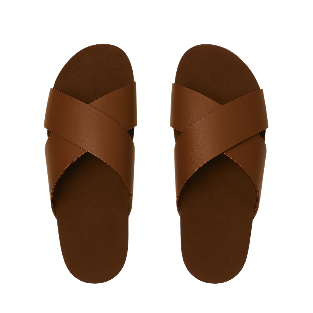 Pure Elegance Grey Leather Slipper
