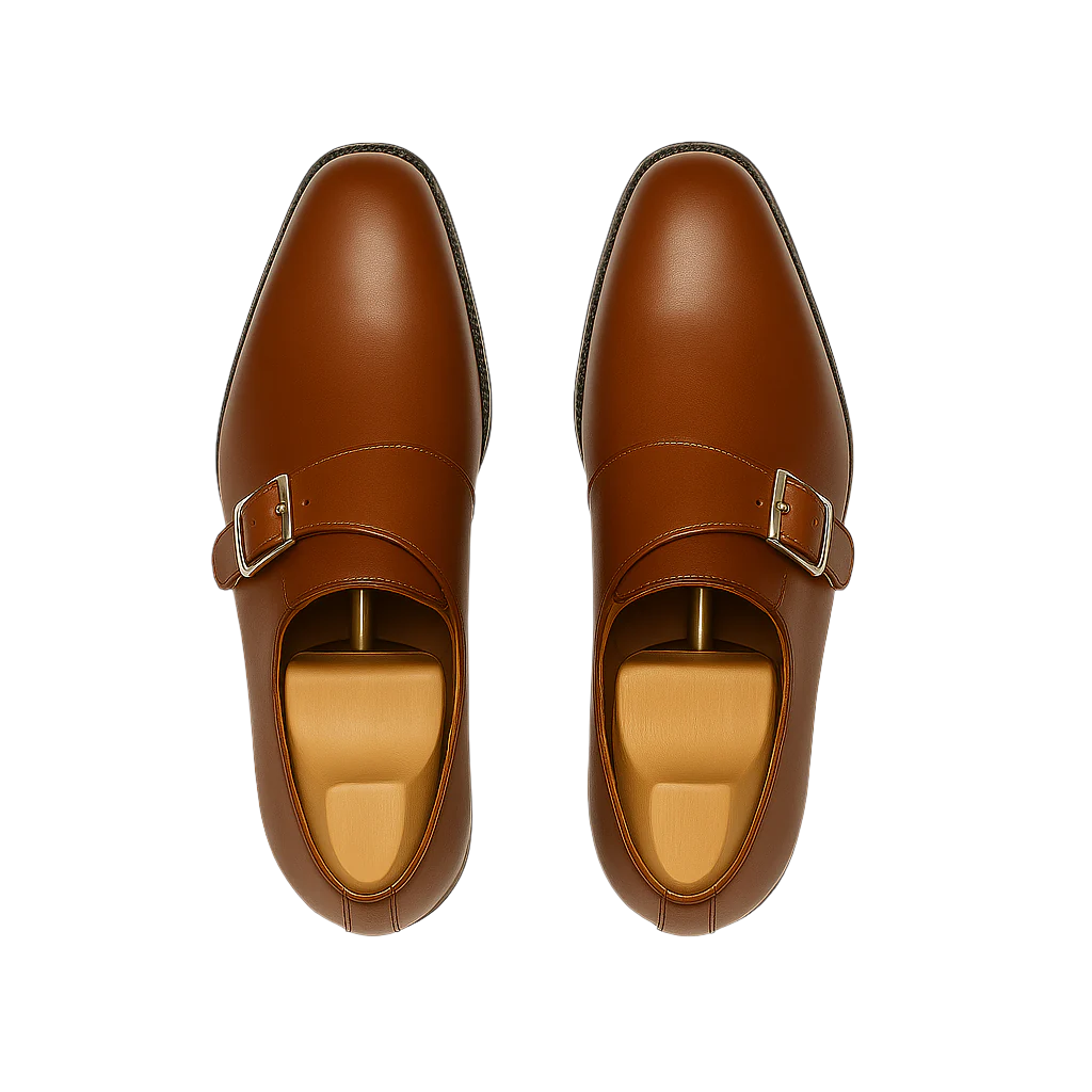 Classic Brown Monk Strap Leather Shoe