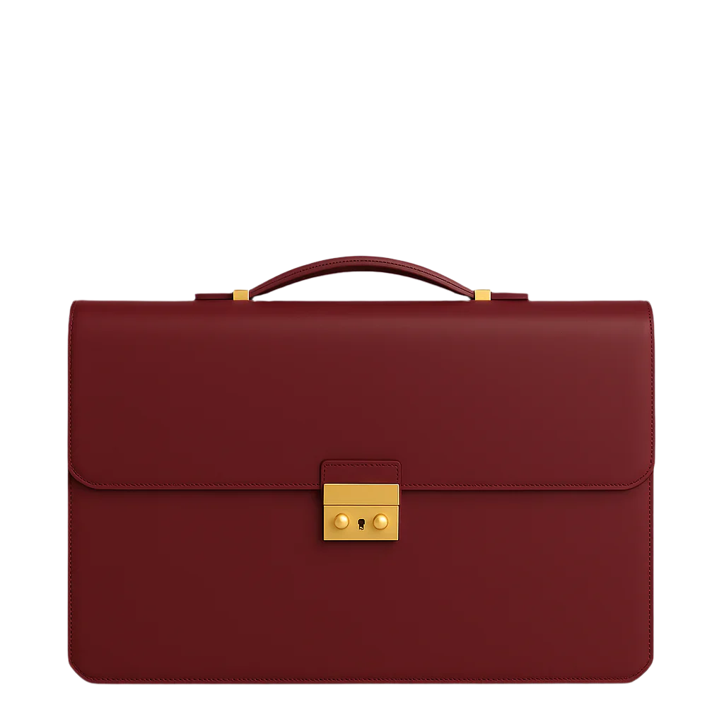 Men's Double Compartment Classy Tan Briefcase
