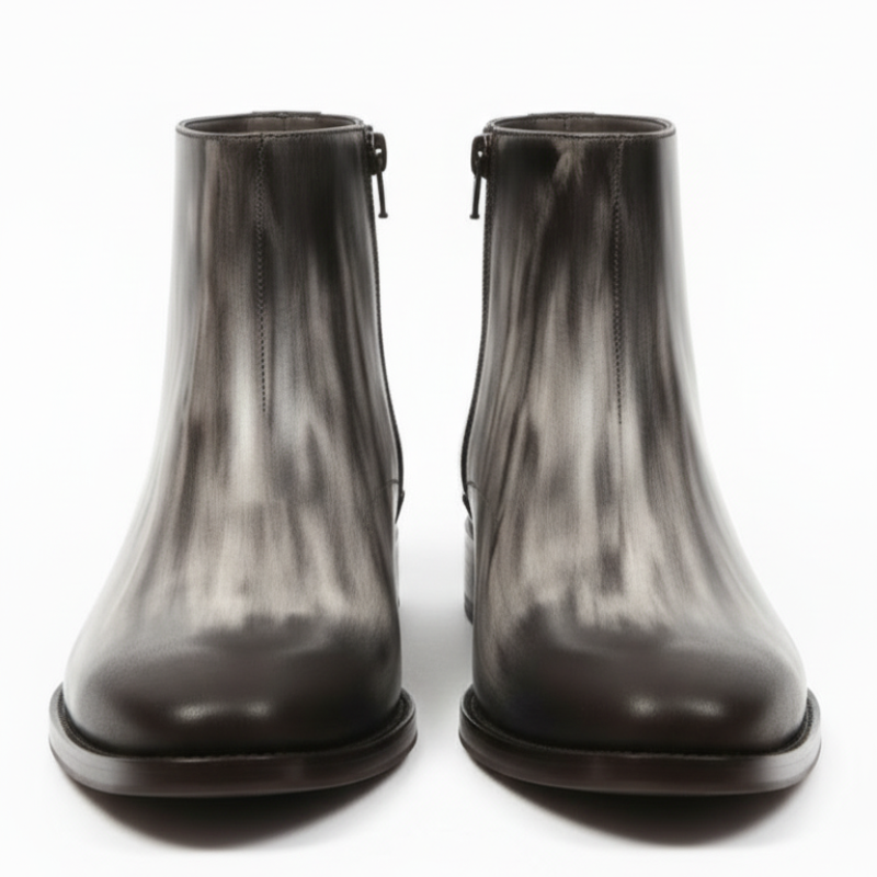 Italian Luxury Gradient Leather Chelsea Boots