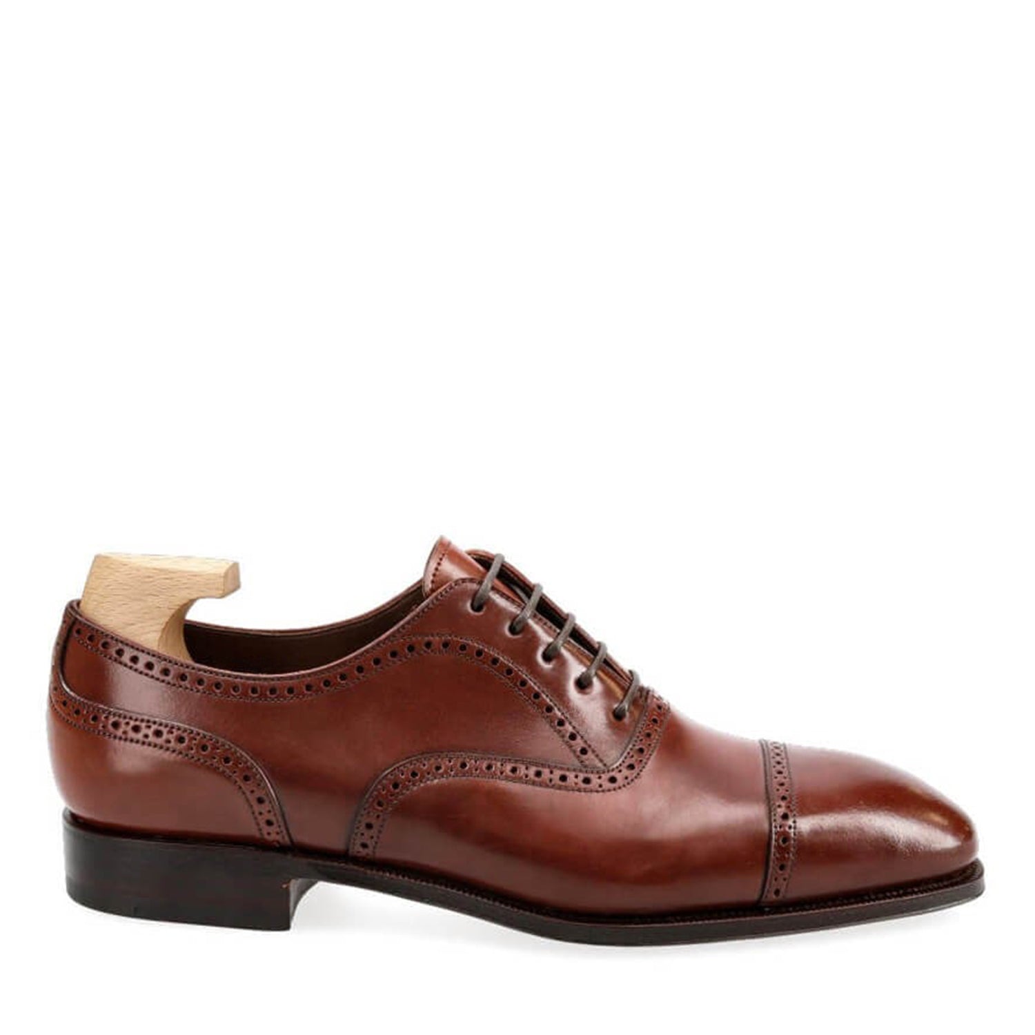 Polished Leather Cap Toe Formal Oxford Shoe